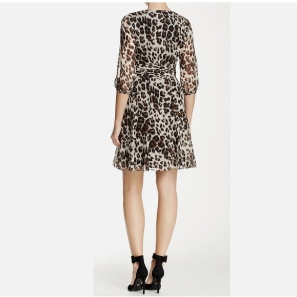 New Diane Von Furstenberg Snow- Cheetah A-line Silk dress ✨Sz 4 - Picture 5 of 12